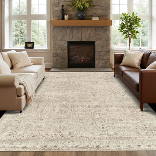 Rugxara Beige 8x10 Area Rugs for Living Room Bedroom Large Washable Rug - Image 4