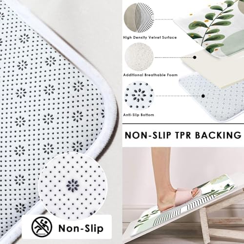 Bathroom Sets with Shower Curtain and Rugs, Set of 4, Boho Sage - Image 3