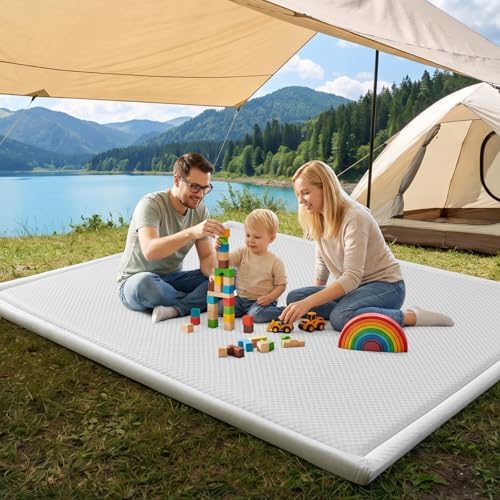 Baby Play Mat for Floor Nursery Rug Muscle Area Playroom Rug Elastic Foam 79x110 Playpenmat Elastic Foam 1.3" Thick Crawling Mat for Babies,Toddlers, Infants, Kids(Ripple Light Grey) - Image 6