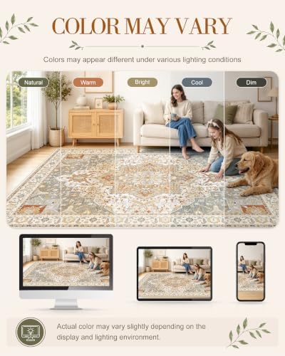 OLANLY 2'6"x14' Washable Runner Rug, Non Slip Carpet for Hallway Kitchen - Image 2