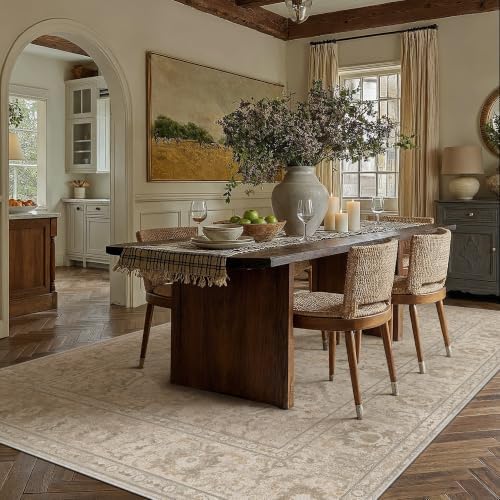 HUGEAR Area Rugs 5x7 Washable Rug Brown - Image 2