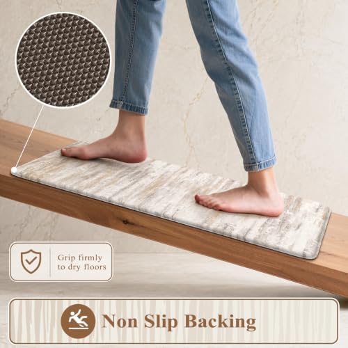 KIMODE Kitchen Mats Cushioned Anti Fatigue, Abstract Kitchen Rugs Sets of 2 - Image 4