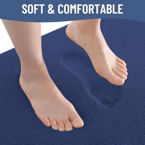 Smiry Memory Foam Bath Mat 47x20, Extra Soft Absorbent Bathroom Rugs - Image 3