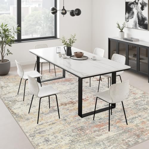 8x10 Area Rug Living Room: Modern Washable Indoor Soft Carpet Taupe - Image 4