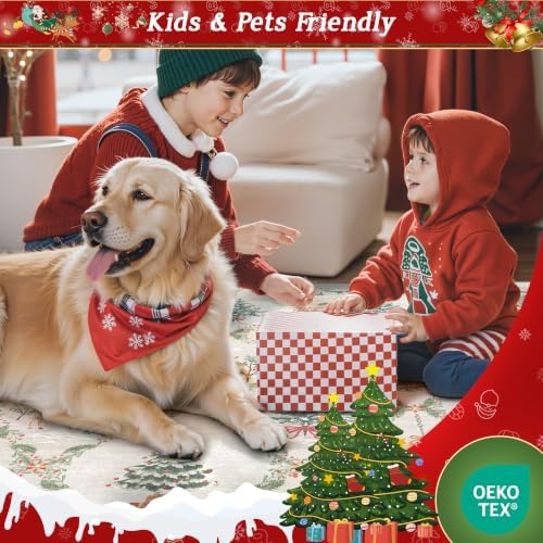 Madane Christmas Hallway Runner Rug 2x8, Soft Washable Grey Kitchen Rugs - Image 7