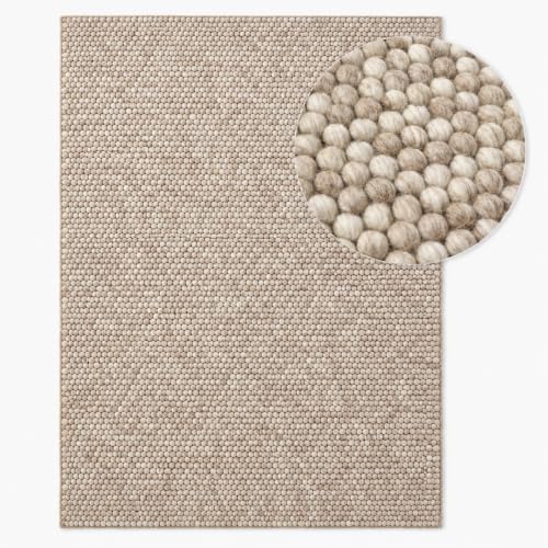 Wool Cotton Chunky Knit Popcorn Doormat - Beige (3' x 5') - Image 2