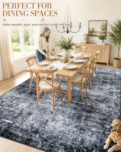OLANLY 6x9 Washable Area Rug, Soft Non Slip Carpet for Bedroom Living Room - Image 4