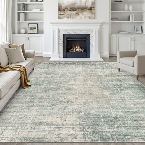 LOONGRUG 7x10 Area Rug Washable Neutral Modern Rug for Living Room Green by LOONGRUG