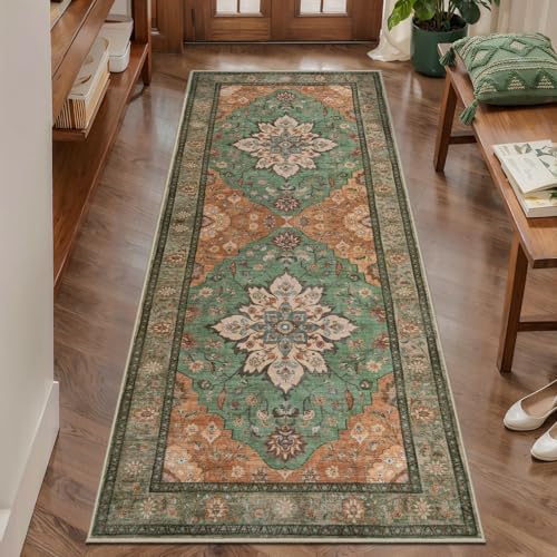 Tangsoo 2x5 Washable Runner Rug for Hallways, Vintage Non Slip Rug Runner by Tangsoo