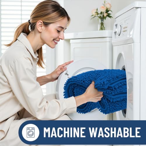Smiry Bathroom Rugs 24X16, Luxury Chenille Extra Soft Absorbent Bath Mat - Image 6