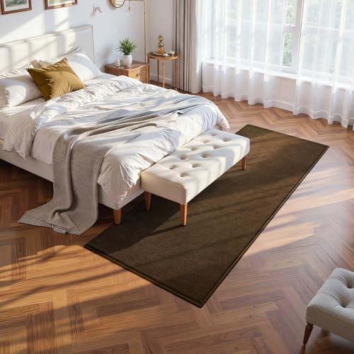 ISEAU 2x6 Soft Runner Rug for Hallway, Washable and Non-Slip, Brown - Image 6