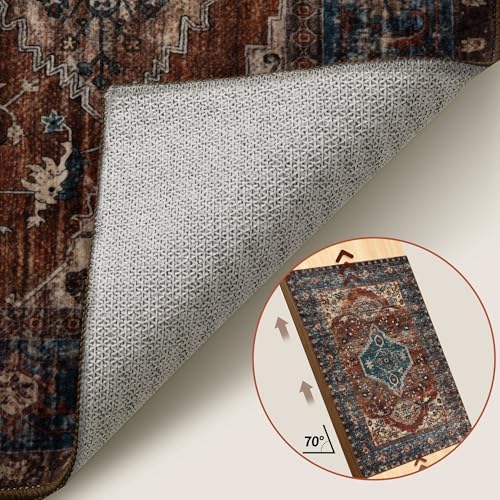 Tangsoo Oriental 2.6x14 Washable Runner Rug for Hallway Non Slip Runner Rug - Image 5