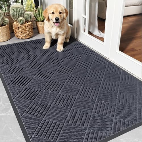 Front Door Mat 3'x5', Heavy Duty Non-Slip Indoor Outdoor Doormat by EZ2LIVE