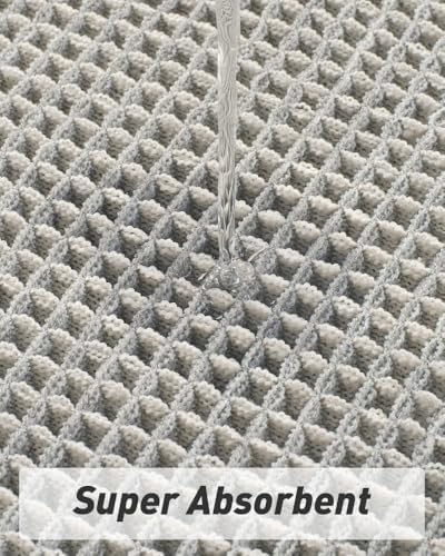 Upgraded Waffle Bath Mat Ultra Absorbent Non Slip Bathroom Mat, 18" x 30" - Image 3