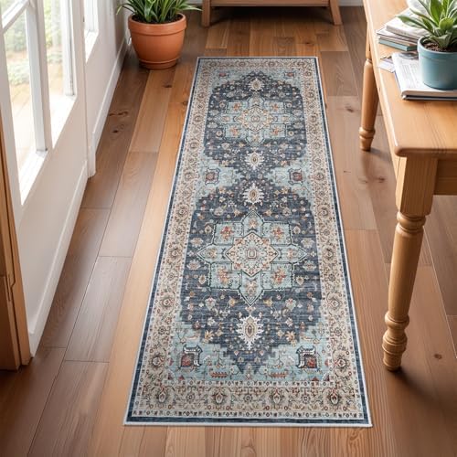 2x6 Hallway Washable Runner Rug：Non Silp Indoor Accent Rugs Low Pile Carpet by TOPRUUG