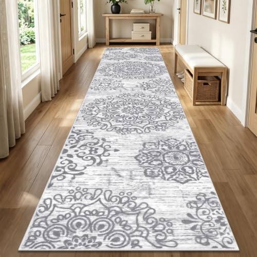 HEBE Hallway Runner Rug 2'8''x12', Washable Non Slip Kitchen Rug Runner by HEBE