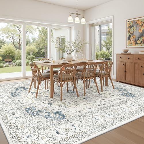 Living Room 10x14 Washable Area Rug, Indoor Soft Large Area Rug Carpet - Image 7