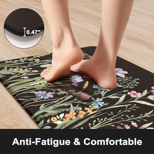 KIMODE Anti Fatigue Kitchen Mats for Floor,Cushioned Farmhouse Kitchen Rugs - Image 3