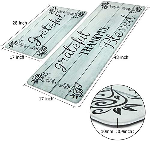 HEBE Anti Fatigue Kitchen Mat Set of 2, Cushioned Kitchen Mats for Floor - Image 5