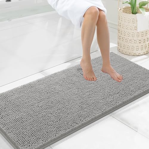 Smiry Bathroom Rugs 47X20, Luxury Chenille Extra Soft Absorbent Bath Mat by Smiry