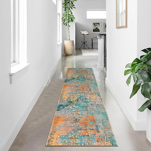 Lahome Modern Abstract Rug - 2x8 Colorful Hallway Runner Rug, Non Skid Washable, Bathroom Carpet, Indoor Floor Entryway Runner for Living Dining Bedroom Kitchen - Image 3