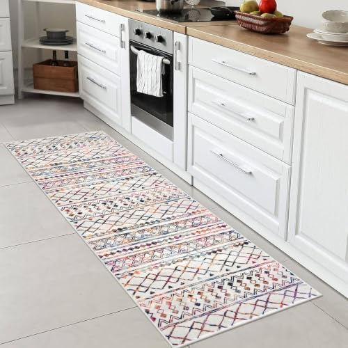 KUTA 2x6 Washable Runners for Hallways, Multi-Color Moroccan Boho Runner - Image 3