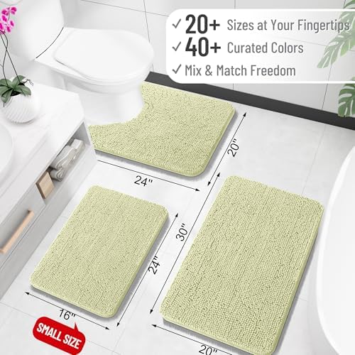 OLANLY Large Bathroom Rugs 50x30, Extra Soft Absorbent Chenille Bath Rugs - Image 2
