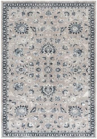 SAFAVIEH Parker Area Rug 5'3"x7'6", Textured Ivory & Navy PRK158E - Image 2