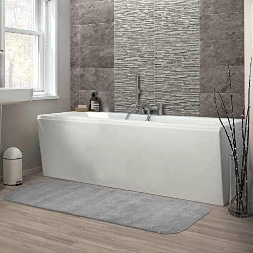 Garland Rug Traditional Nylon Washable Platinum Gray 22" X 60" Bath Rug - Soft, Absorbent, And Stylish for Your Bathroom - Image 2