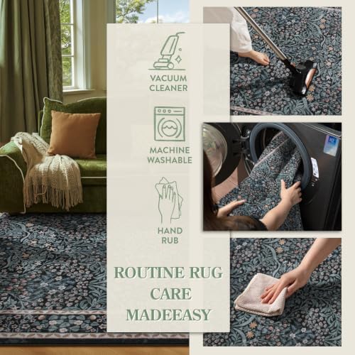 Lahome Black Washable Rugs 8x10, Soft 8x10 Area Rug for Living Room Bedroom - Image 4