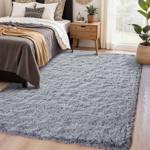 Chicrug Soft Area Rugs for Bedroom Living Room Plush Fluffy Rug 6x9 - Image 3