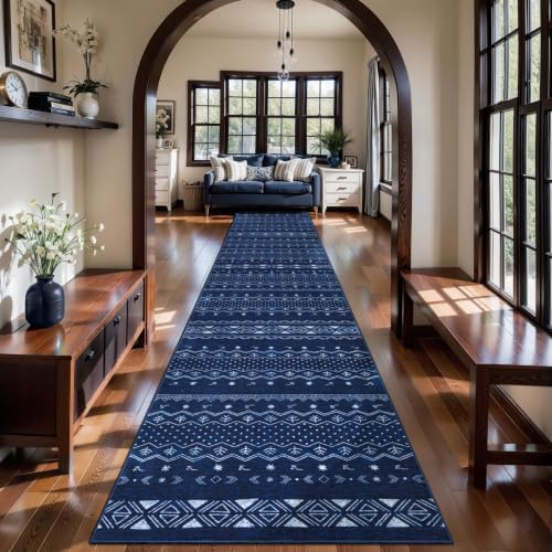 SERISSA 2x12 Washable Non-Slip Boho Runner Rug for Hallway by SERISSAHomeDecorCollection