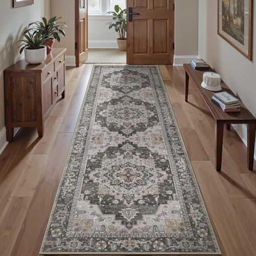 Tangsoo Vintage 2.6x10 Hallway Runner Rugs, Washable Non Slip Rug Runners - Image 2