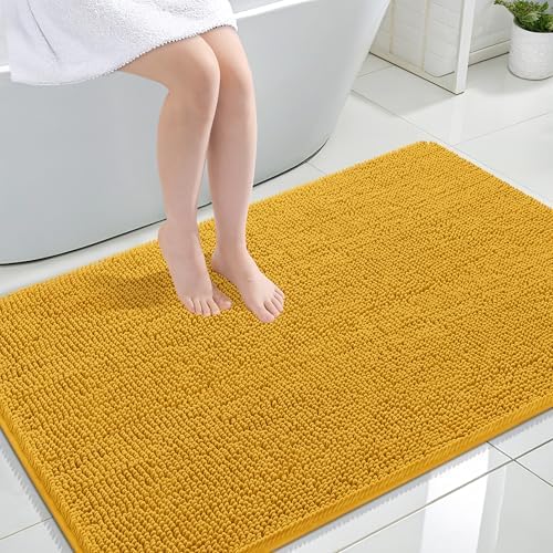 OLANLY Large Bathroom Rugs 44x32, Extra Soft Absorbent Chenille Bath Rugs by OLANLY