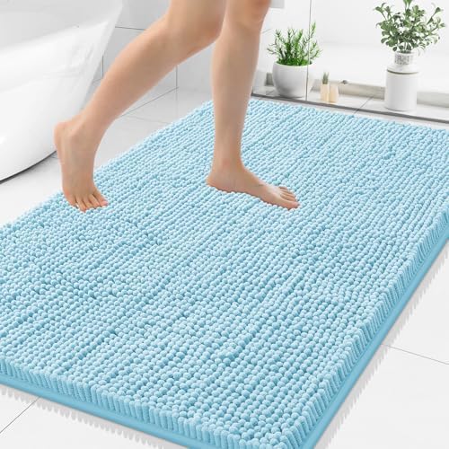 Smiry Bathroom Rugs 40X32, Luxury Chenille Extra Soft Absorbent Bath Mat by Smiry