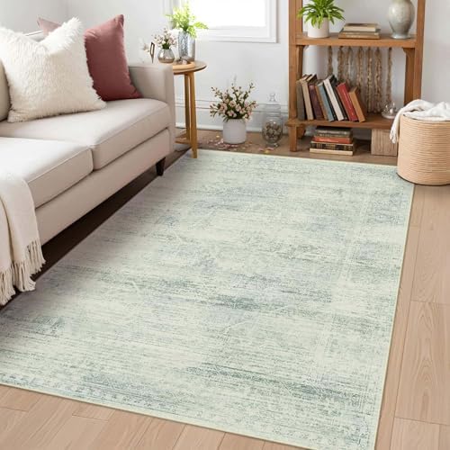 3x5 Entryway Green Area Rugs, Washable Small Rugs for Bedroom - Image 3