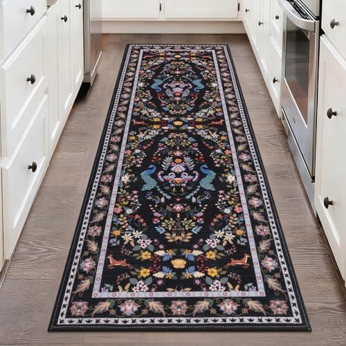 HEBE Hallway Runner Rug 2'x6', Washable Non Slip Kitchen Rug Runner by HEBE