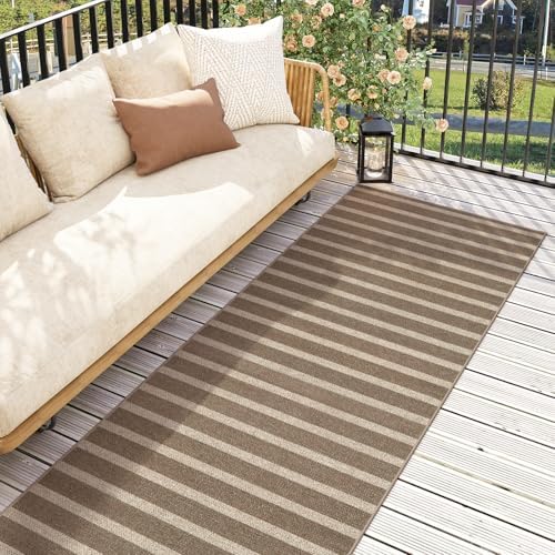 Lahome Striped Easy Jute Kitchen Runner Rug, 2x8 Washable Outdoor Rugs - Image 6