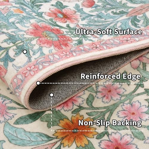 8x10 Large Area Rug Floral Botanical Boho Carpet for Living Room - Image 5