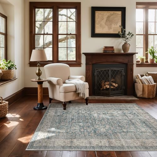 Machine Washable Entryway Throw Rug: Door Mat Indoor Entrance 3x5 Rug Boho Small Area Rug Non-Slip Low Pile Kitchen Rug for Front Door Indoor Entrance Entry Kids Room - Image 5