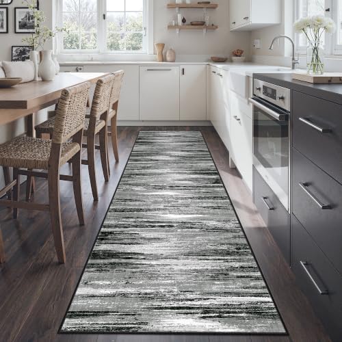 2x8 Runner Rug Non Slip,Washable Hallway Runner Rug,Black - Image 5