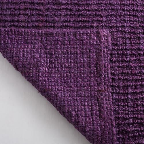SAFAVIEH Natural Fiber Area Rug 8x10, Jute Knotted Large Purple NF447B - Image 6