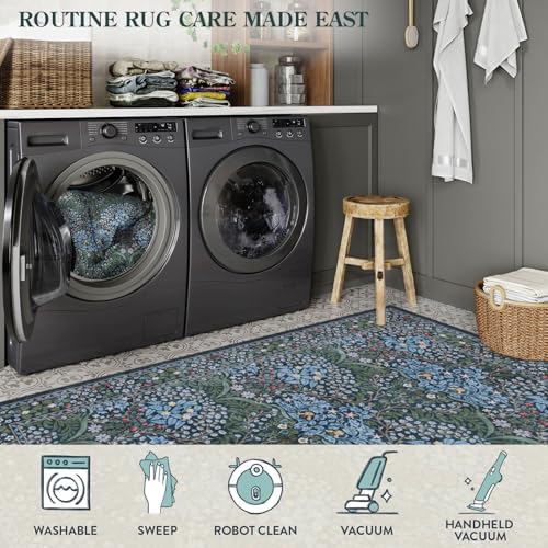 Lahome Floral Washable Rugs 8x10, Soft 8x10 Area Rugs for Living Room - Image 6