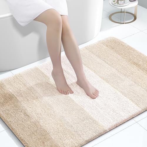 OLANLY Large Bathroom Rugs 60x40, Extra Soft Absorbent Microfiber Bath Rugs by OLANLY
