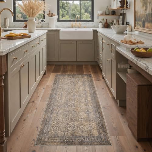 Bavni 2x3 Doormat, Vintage Floral Washable Non Slip Area Rug for Entrance - Image 6