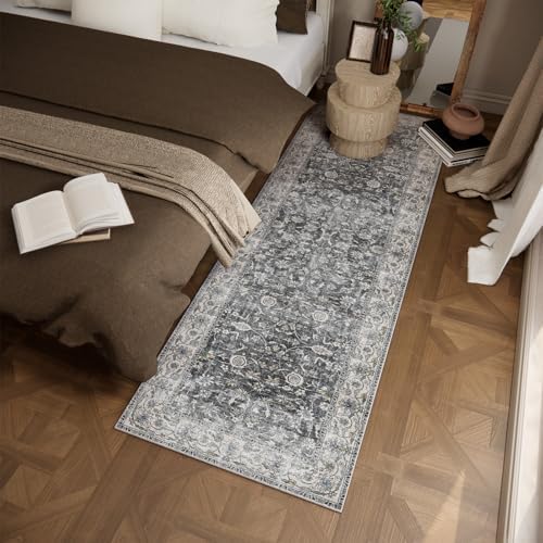 Runner Rug Washable Kitchen Runner: 2'6"x8' Hallway Runner Rugs Stain Resistant Non Slip Low Pile Soft Boho Carpet Runners for Hallways Bedroom Entryway Indoor Beside Bathroom Laundry Room - Image 3