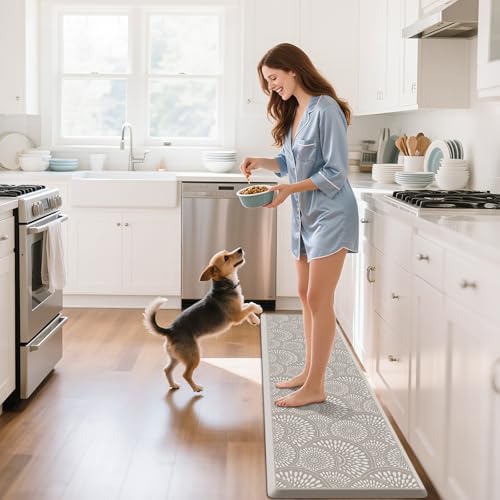 Mattitude Kitchen Mat, 17.3x60in Heavy Duty Ergonomic Comfort Foam Standing Desk Mat, Waterproof Non-Slip Standing Mats and Rugs for Kitchen, Office, Laundry, Khaki - Image 3