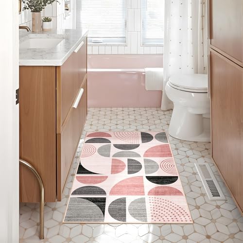 MUJOO Small Rug Washable,Boho 2x3 Area Rugs Non Slip Modern Abstract - Image 4