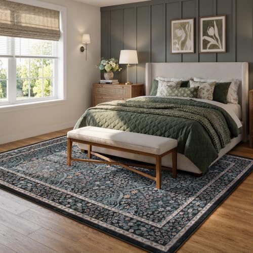 Lahome Black Washable Rugs 8x10, Soft 8x10 Area Rug for Living Room Bedroom - Image 2