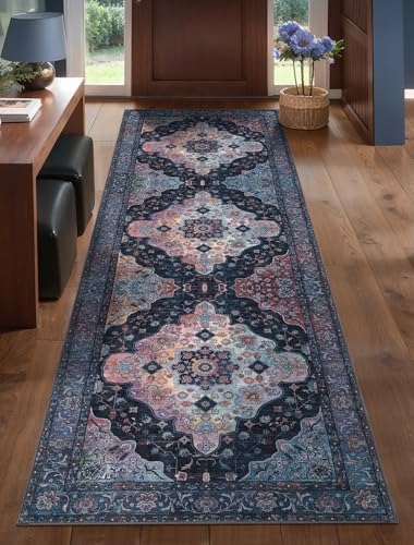 Tangsoo 2.6x8 Washable Hallway Runner Rugs, Non Slip Vintage Runners Rug - Image 5
